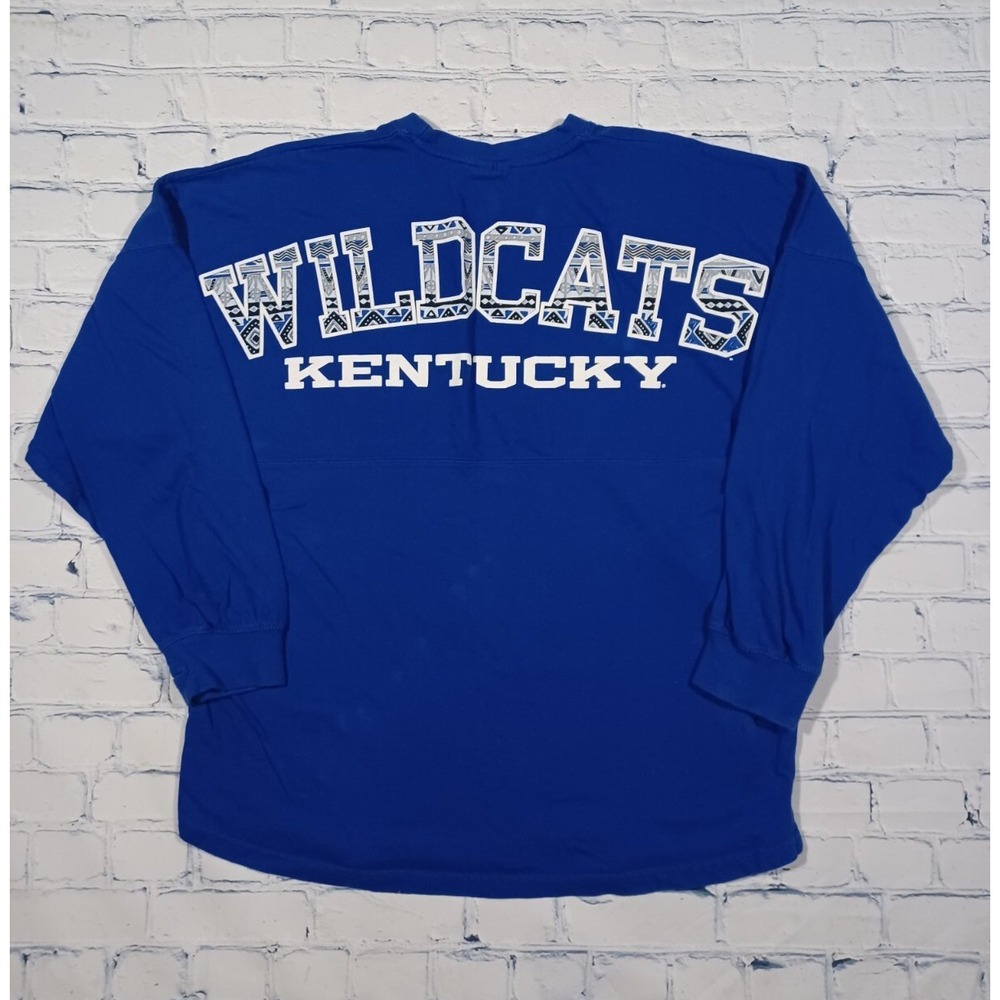 Kentucky Wildcats Shirt Mens Small Blue Spellout Long‎ Sleeve Pressbox